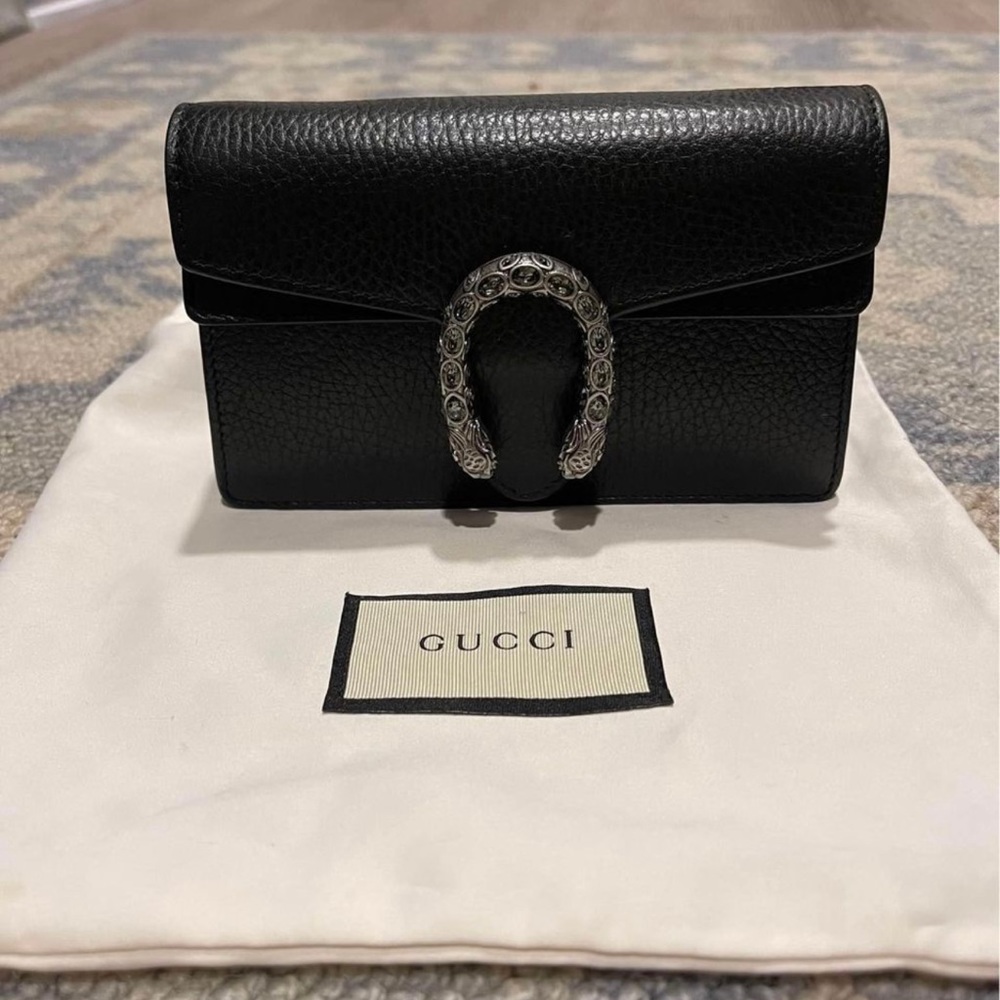 Gucci mini Dionysus purse black leather